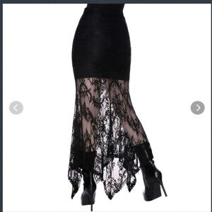killstar rosa lace maxi skirt